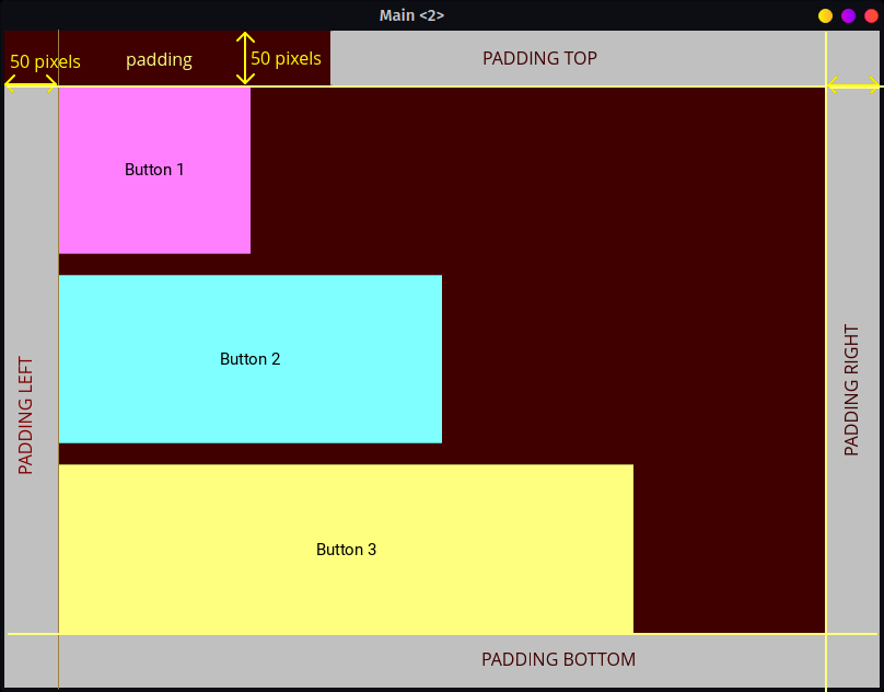 BoxLayout padding in gray