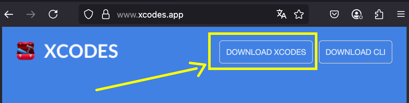 Xcodes website