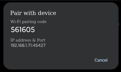 Pair device with pairing code